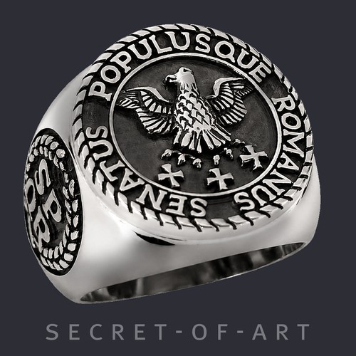 Spqr ring 925 silver imperial - spqr,