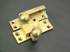 ORIGINAL VINTAGE 1940s SASH WINDOW LOCK UNUSED OLD STOCK BRASS BALL.