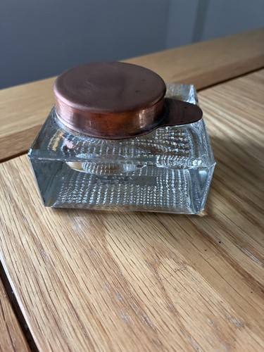 Antique glass inkwell - inkwell, with