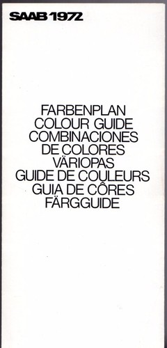 Saab colour trim - colour, 1971-72