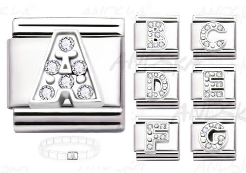 Letter charms for - for, italian