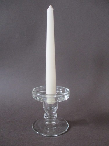 French clear glass - glass, candlestick