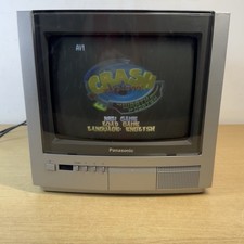 Panasonic Portable Colour TX-G10 10 inch CRT TV for Retro Gaming Working
