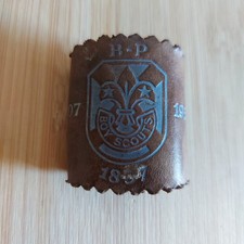 UK Scouting UK Contingent USED Leather Woggle World Scout Jamboree 1957