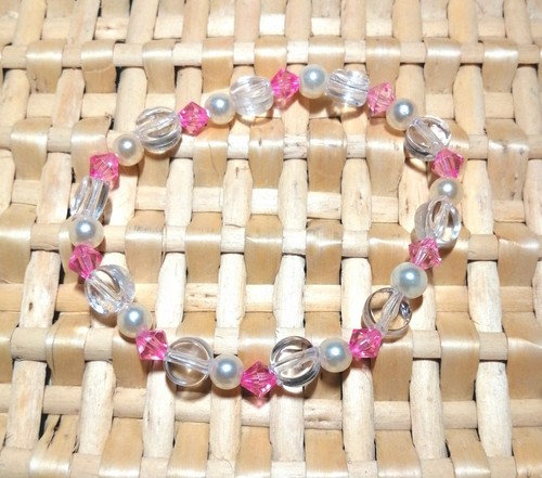 Pink white clear - pink, stretch