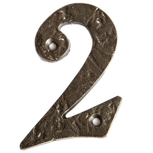 Rustic iron numeral number 2 - numeral,