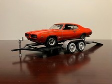 Danbury Mint 1/24 69 Pontiac GTO Judge Rare Discontinued Diecast W/Pull Trailer