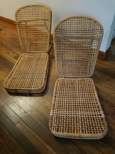 Vintage folding rattan canoe - folding,
