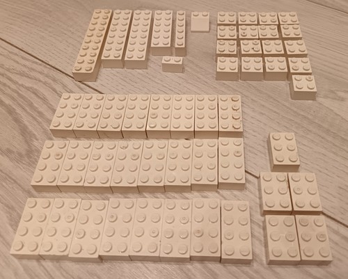 Lego white bricks - white,