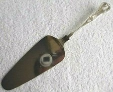Silver Plated. A1.Kings Pattern.Cake Slice. Divider and  Server.Vintage,  Good.