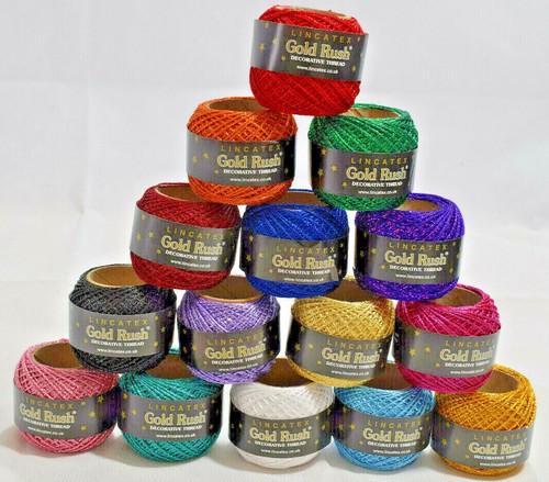 Glitter embroidery thread gold - glitter,