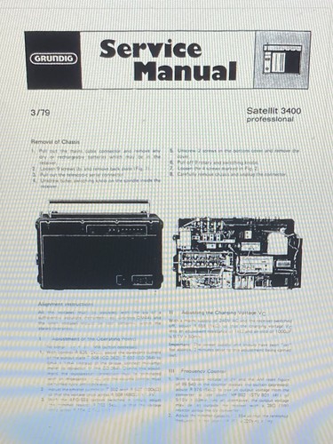 Grundig satellit 3400 service - 3400,