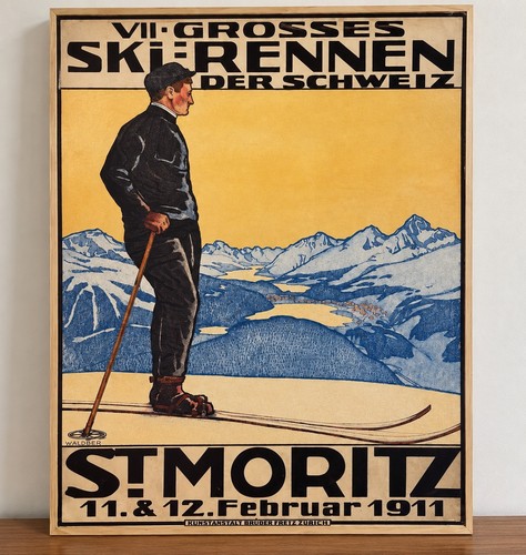 Vintage moritz ski poster - st,