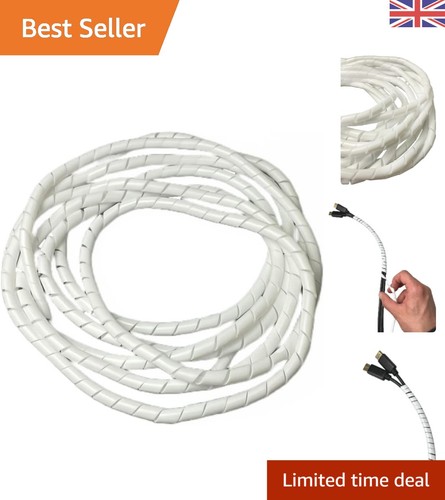 White cable tidy spiral - white,