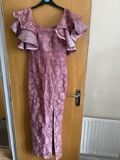 African lace pink maxi - lace,