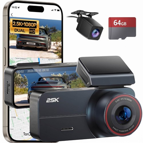 Dash cam front rear 64gb - front,