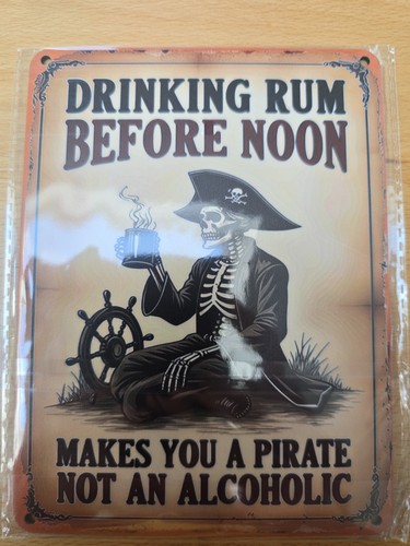 Pirate rum wooden sign decor - pirate,