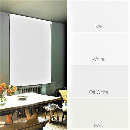 White blackout roller blinds - roller,