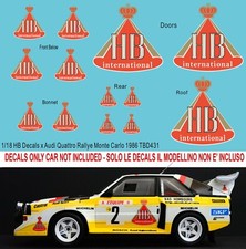 1/18 Decals for Audi Quattro