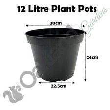 Black Plastic Plant Pots 1 2 3