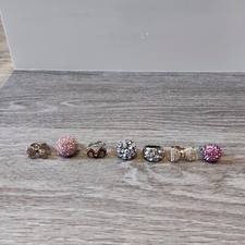 Diamante Rings x 7 Adjustable 