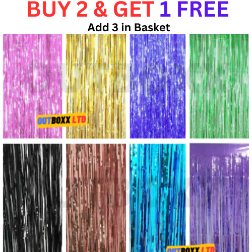 Foil fringe tinsel - 2m-3m,