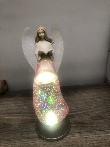 Pink angel glitter lamp - pink,