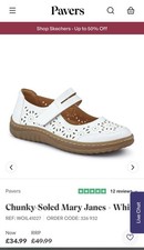 Pavers White Leather Small