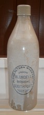 Rare ? - Old BLUNDELL of CROSSENS, SOUTHPORT Large Stoneware GINGER BEER Bottle