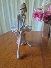 Nao by Lladro Figurine Seated Ballet Dancer, Preloved, Perfect Condition