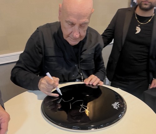 Bill ward signed drum - bill,