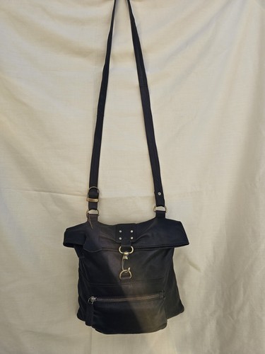 Leather crossbody bag brown - leather,