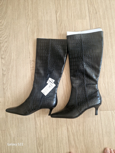 Women black patent croc - patent,