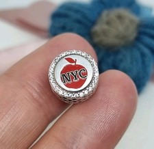 Genuine Pandora Love New York City Exclusive Sparkling Round Button NYC Charm ?