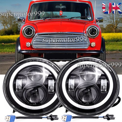 Pair round led headlights - 7'',