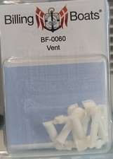 Billing Boats Accessory BF-0060 Vent 20mm Pack of 4  White RM48Post