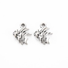 Tibetan silver fish charms - tibetan,