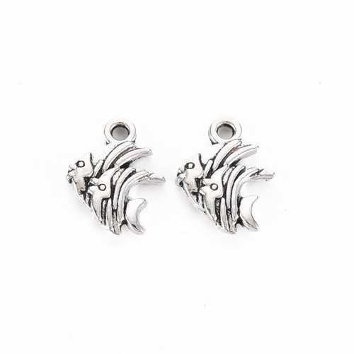 Tibetan silver fish - tibetan, charms