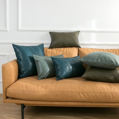 Pcs leather cushion - 2,