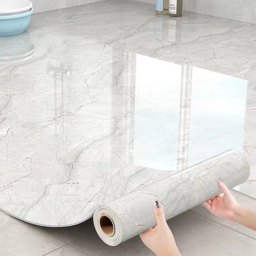 Imitation marble floor tiles - floor,
