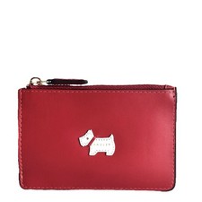 Radley Purse Flame Red Leather Small Coin Card Wallet - Heritage Radley Protect