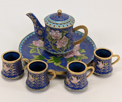 Cloisonne miniature tea set - tea,