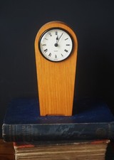 Vintage Fine Art Pine Wood Mantel Table Carriage Quartz Clock - Tall Boy Design