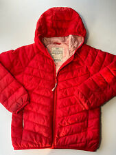 MARKS AND SPENCER PUFFER COAT Girls Red Pink Age 9 To 10 Years Repaired
