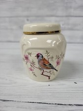 Vintage Royal Worcester Company Palissy Goldfinch Porcelain Small Pot. PWB