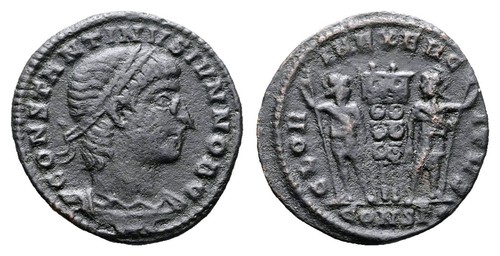 Byzantine bronze follis - bronze,