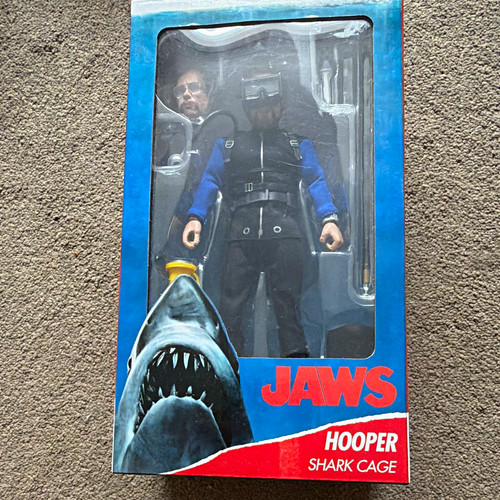 Jaws hooper shark - shark, cage
