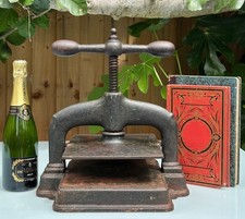 ANTIQUE FRENCH CAST IRON BOOK PRESS, NOTAIRE, COPY, BINDING, FLOWER PRESS, 1900s