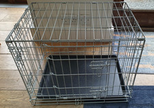Pets at Home Double Door Folding Dog Crate Grey Extra Small 24" Dog Cage