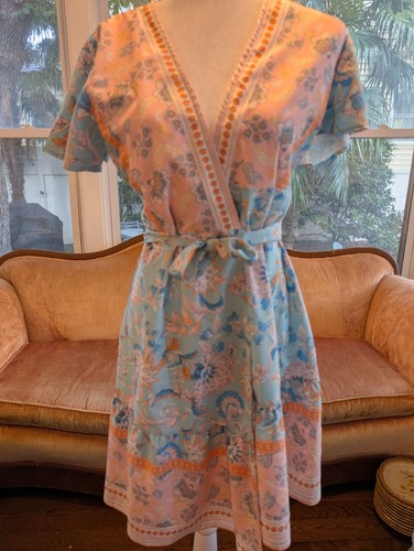 Light floral wrap midi dress - floral,